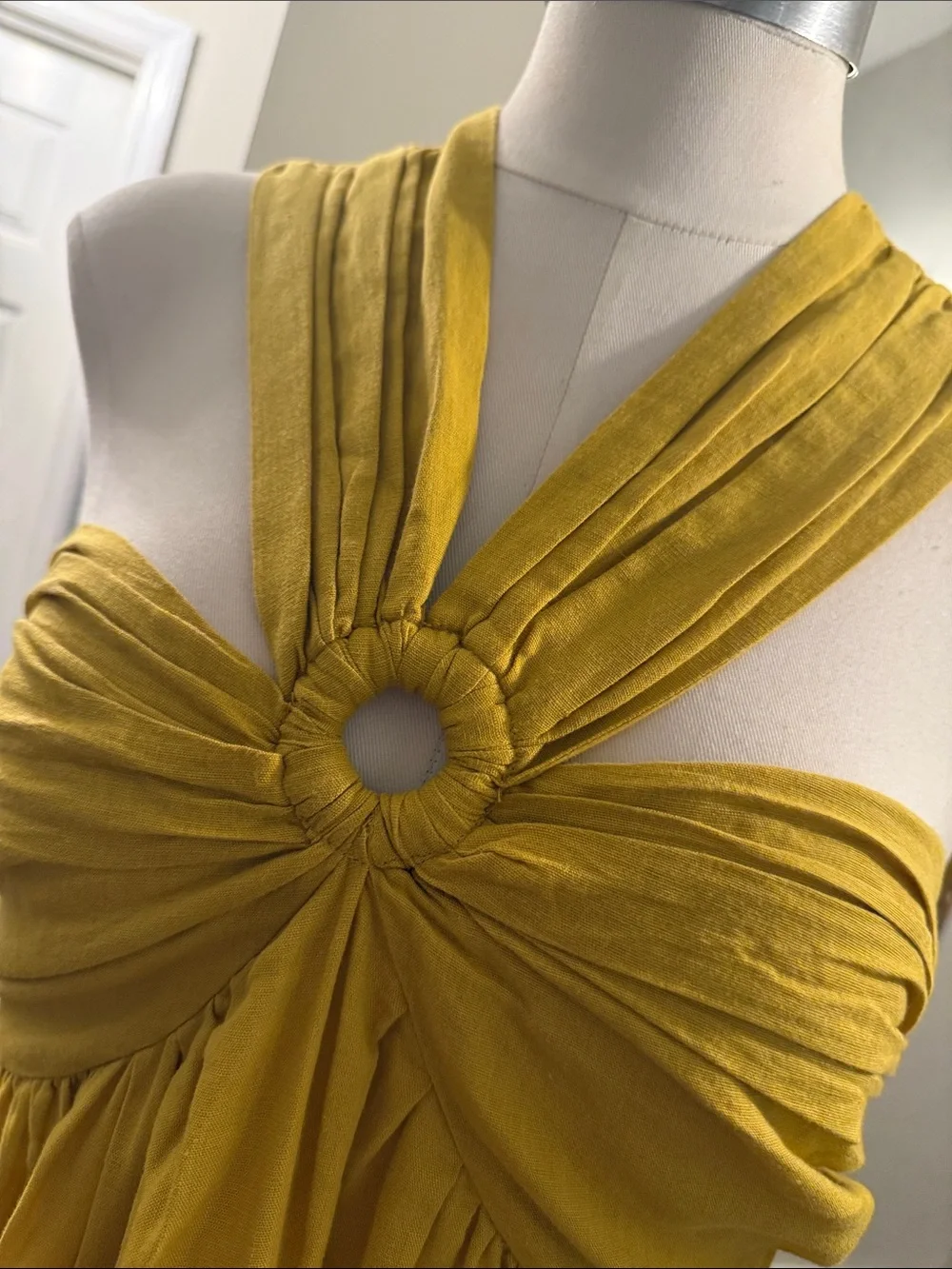 Cleobella Mustard Halter Maxi Dress